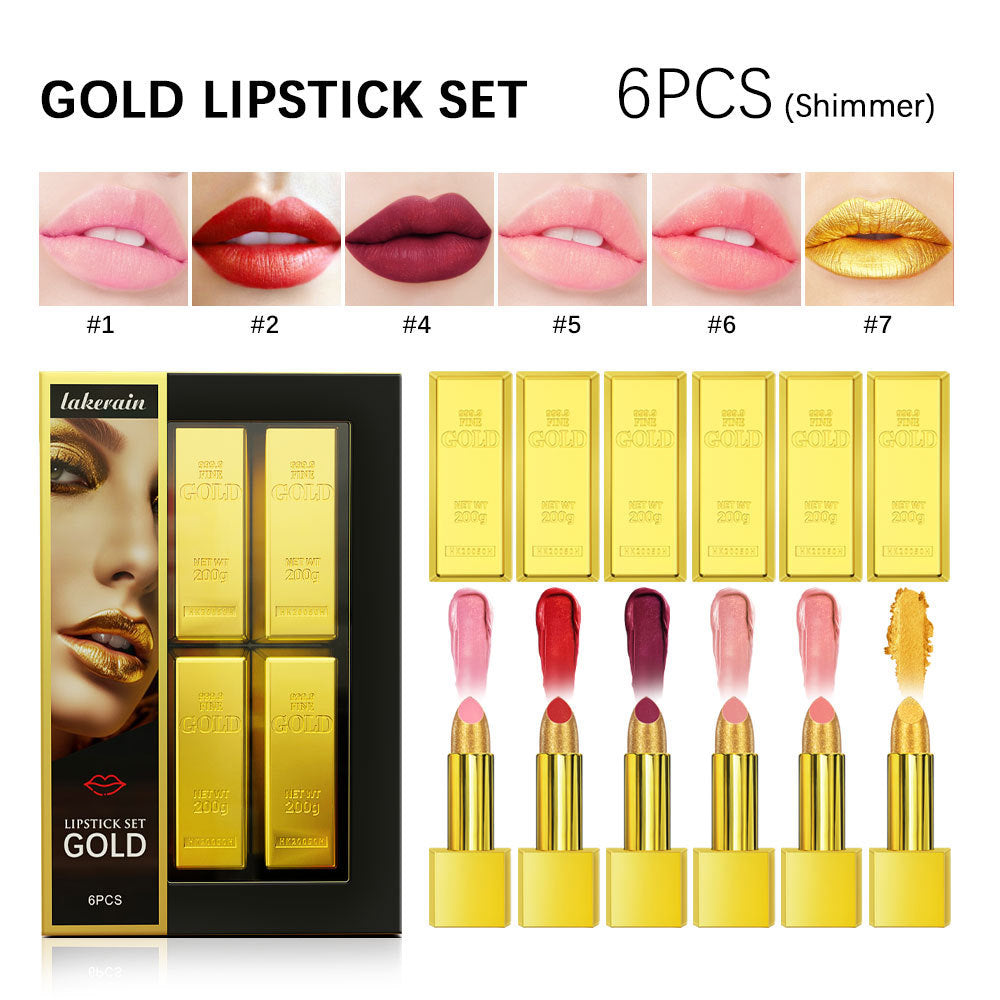 Lipstick Kit Gold Bar Makeup Set