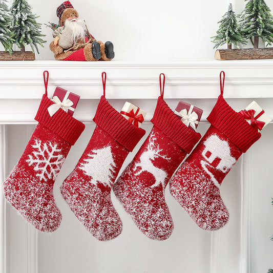 Xmas Holiday Hanging Stocking Socks Candy Gift Bag and for Party Decorations