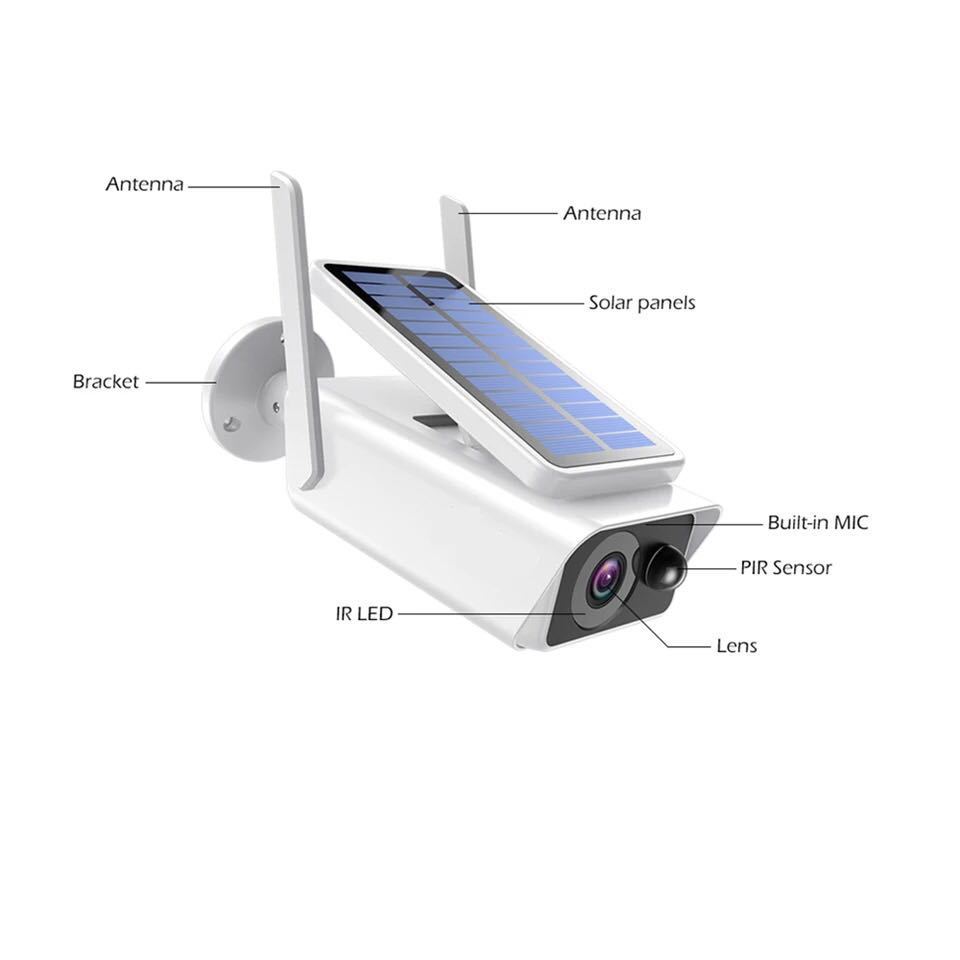 Surveillance camera - Wireless Wifi Solar Rechargeable Battery Camera