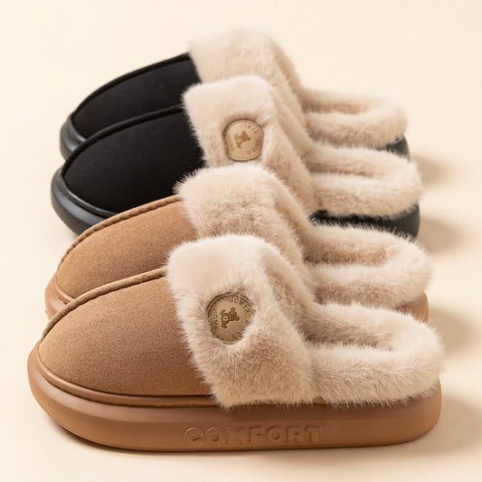 Winter Warm Home Slipper Indoor Thick-soled Fleece Shoes