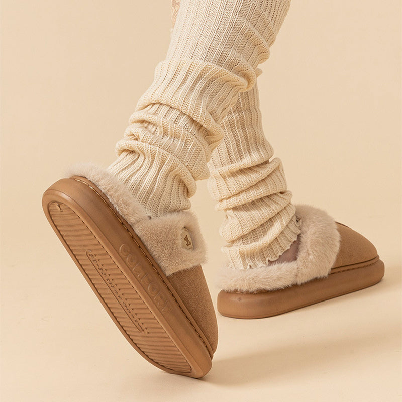 Winter Warm Home Slipper Indoor Thick-soled Fleece Shoes