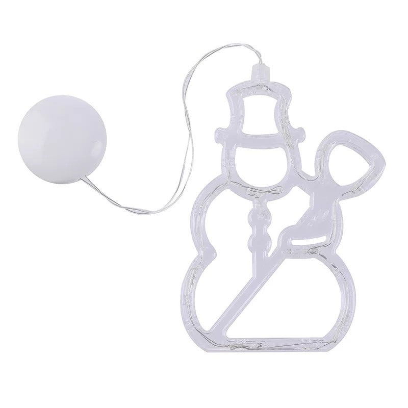 Christmas LED Suction Cup Chandelier Santa Claus Elk Snowman