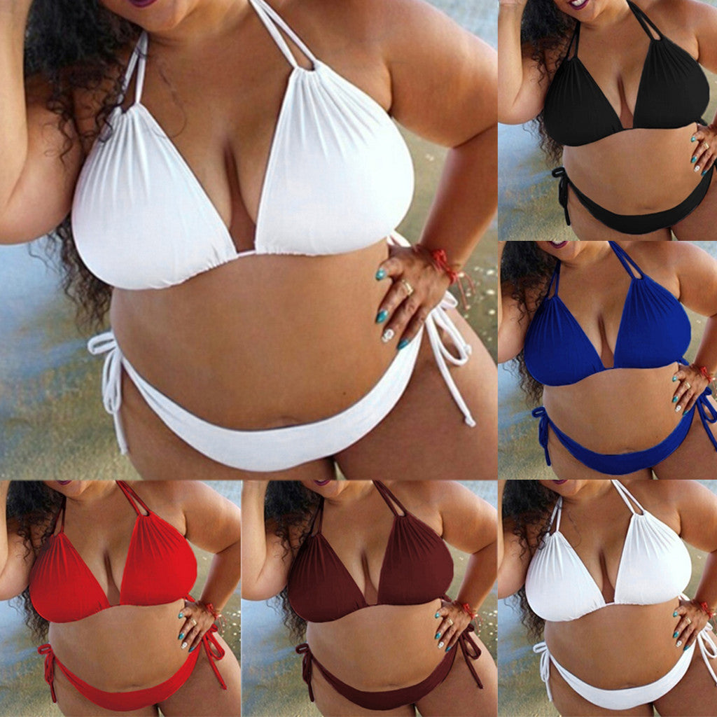 Halter split swimsuit straps -Women