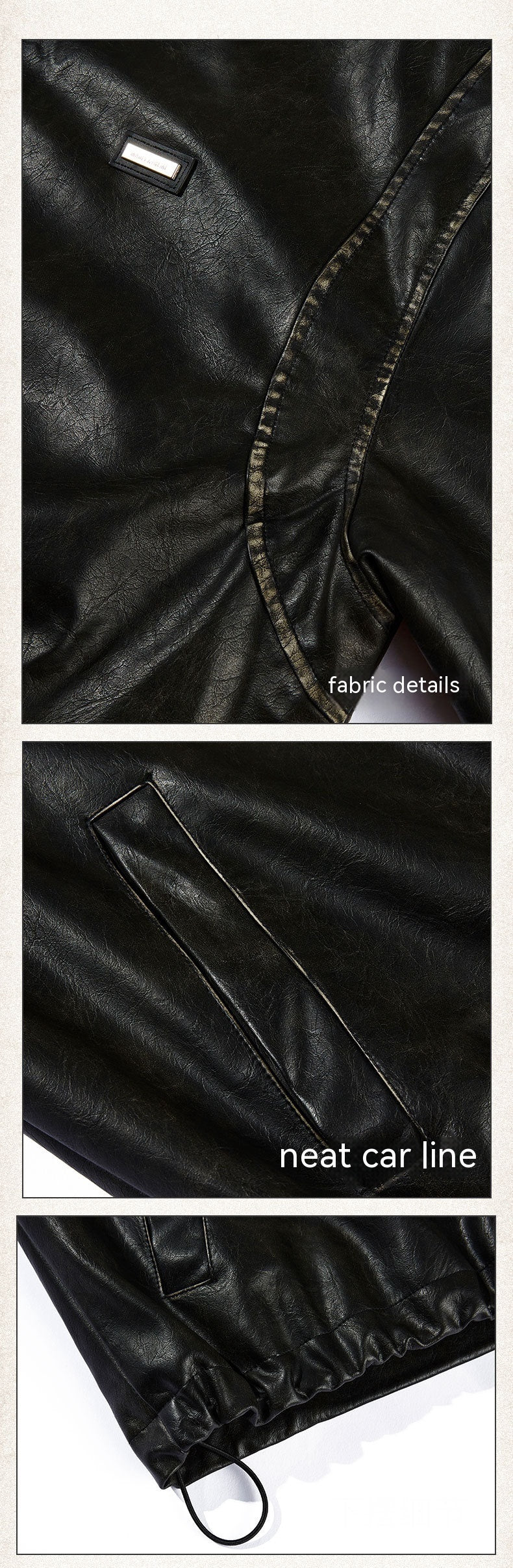 Winter Retro Men's Thickened Coat Leather Jacket