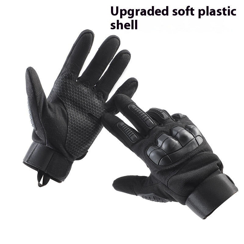 Carbon Fiber Shell Cut-resistant Wear-resistant Fighting Sports Training Non-slip Foreign Trade CS Tactical Gloves