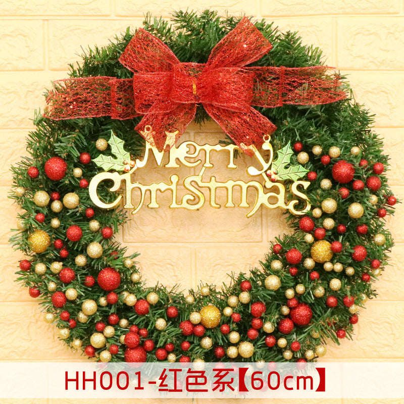 Christmas Wreath Mince Rattan Ring Door Hanging - 40 50 60CM