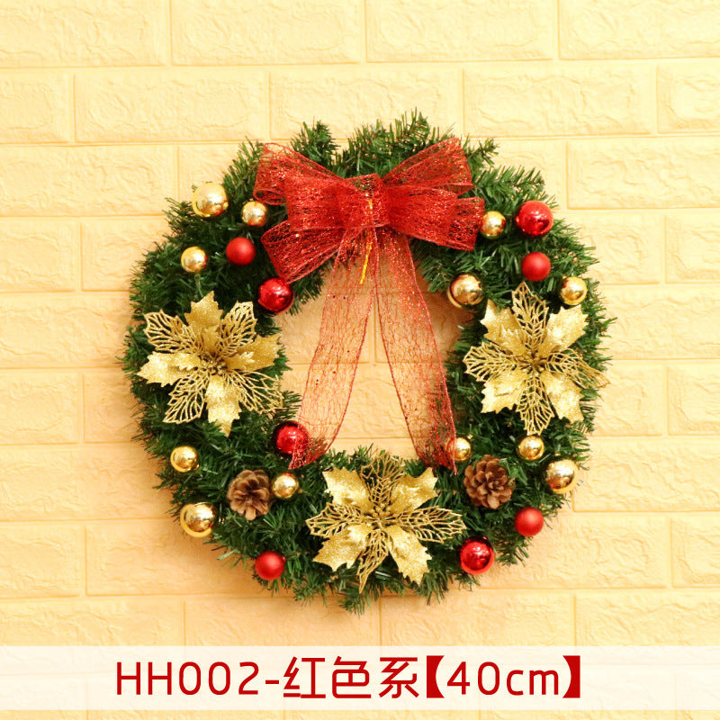 Christmas Wreath Mince Rattan Ring Door Hanging - 40 50 60CM