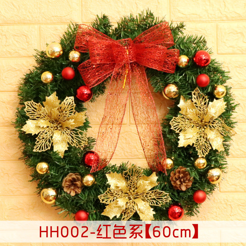 Christmas Wreath Mince Rattan Ring Door Hanging - 40 50 60CM