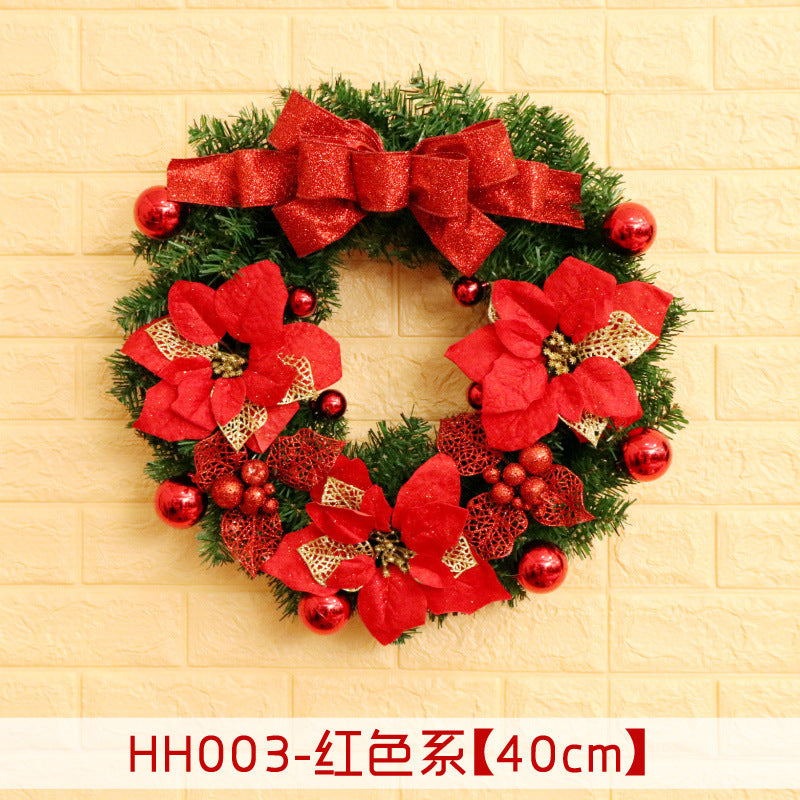 Christmas Wreath Mince Rattan Ring Door Hanging - 40 50 60CM