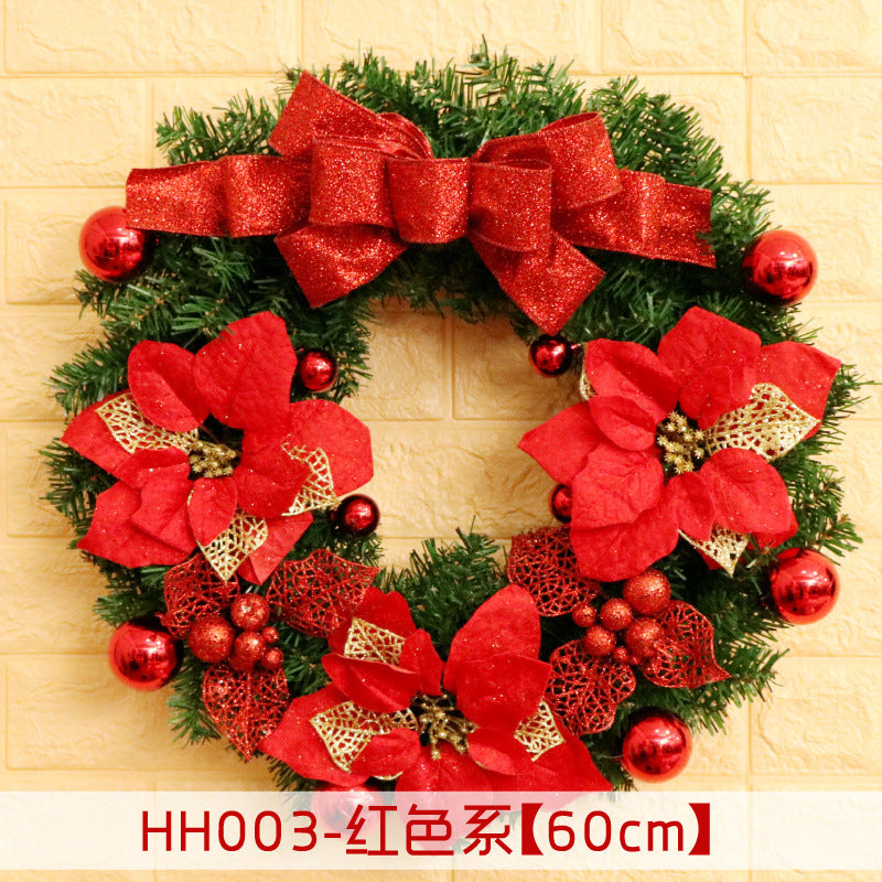 Christmas Wreath Mince Rattan Ring Door Hanging - 40 50 60CM