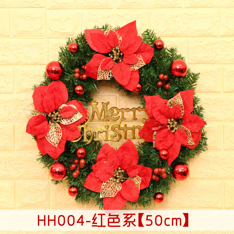 Christmas Wreath Mince Rattan Ring Door Hanging - 40 50 60CM