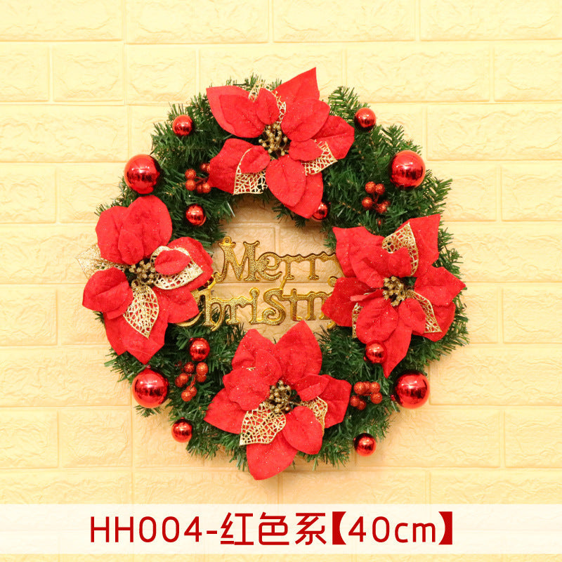 Christmas Wreath Mince Rattan Ring Door Hanging - 40 50 60CM