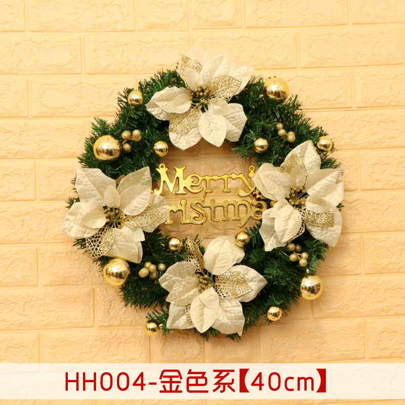 Christmas Wreath Mince Rattan Ring Door Hanging - 40 50 60CM