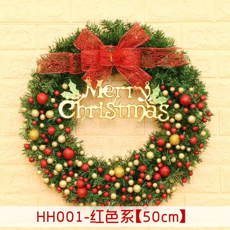 Christmas Wreath Mince Rattan Ring Door Hanging - 40 50 60CM