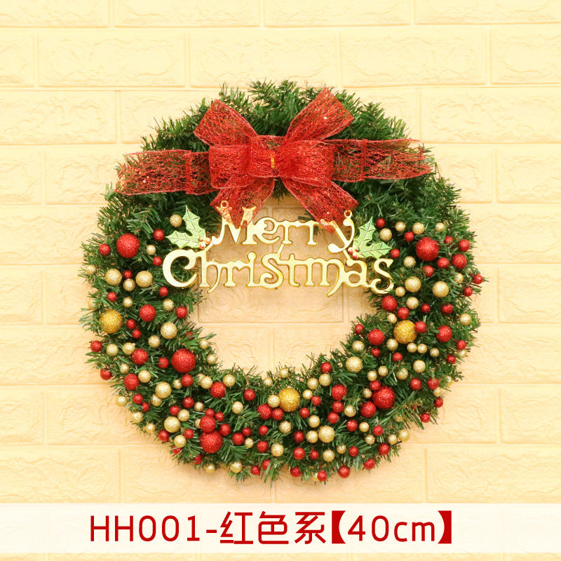 Christmas Wreath Mince Rattan Ring Door Hanging - 40 50 60CM