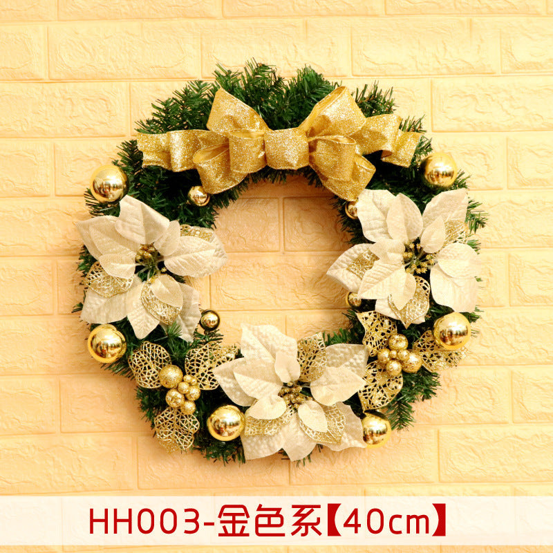 Christmas Wreath Mince Rattan Ring Door Hanging - 40 50 60CM