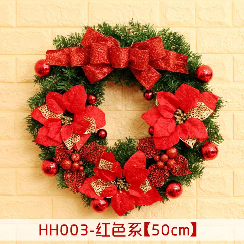 Christmas Wreath Mince Rattan Ring Door Hanging - 40 50 60CM