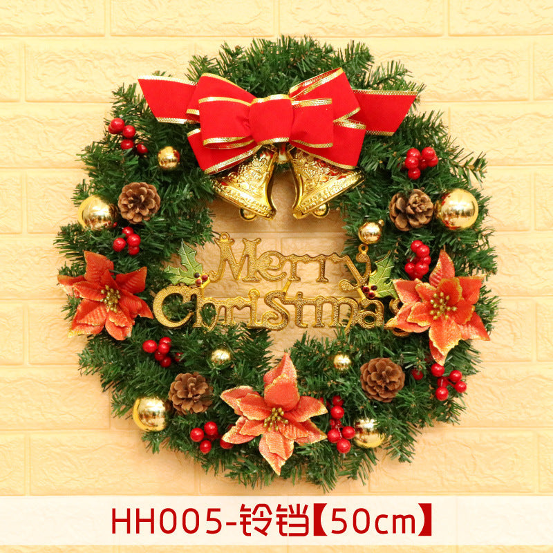 Christmas Wreath Mince Rattan Ring Door Hanging - 40 50 60CM