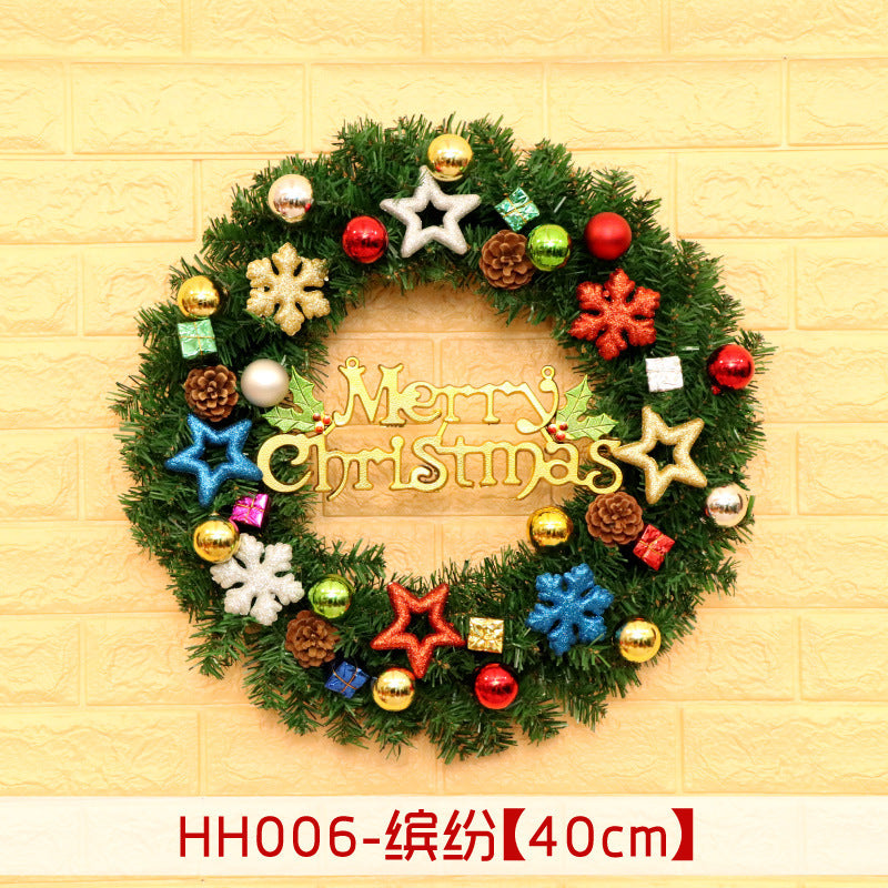 Christmas Wreath Mince Rattan Ring Door Hanging - 40 50 60CM