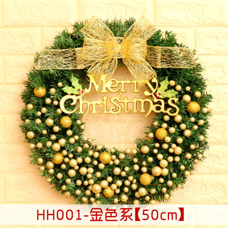 Christmas Wreath Mince Rattan Ring Door Hanging - 40 50 60CM