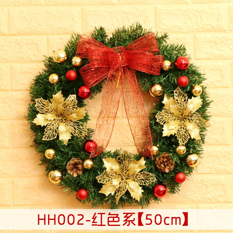 Christmas Wreath Mince Rattan Ring Door Hanging - 40 50 60CM