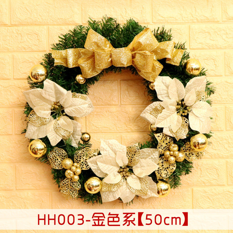 Christmas Wreath Mince Rattan Ring Door Hanging - 40 50 60CM