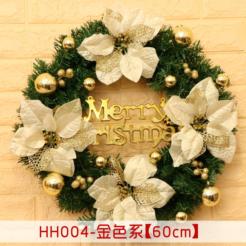 Christmas Wreath Mince Rattan Ring Door Hanging - 40 50 60CM