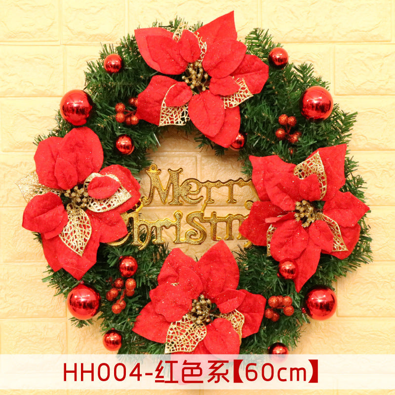 Christmas Wreath Mince Rattan Ring Door Hanging - 40 50 60CM