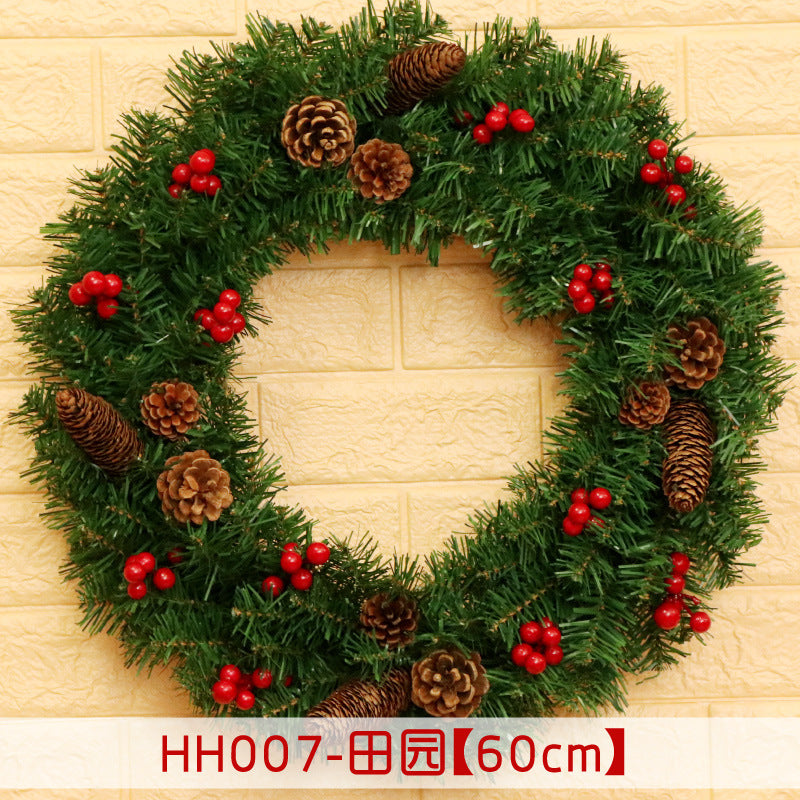 Christmas Wreath Mince Rattan Ring Door Hanging - 40 50 60CM