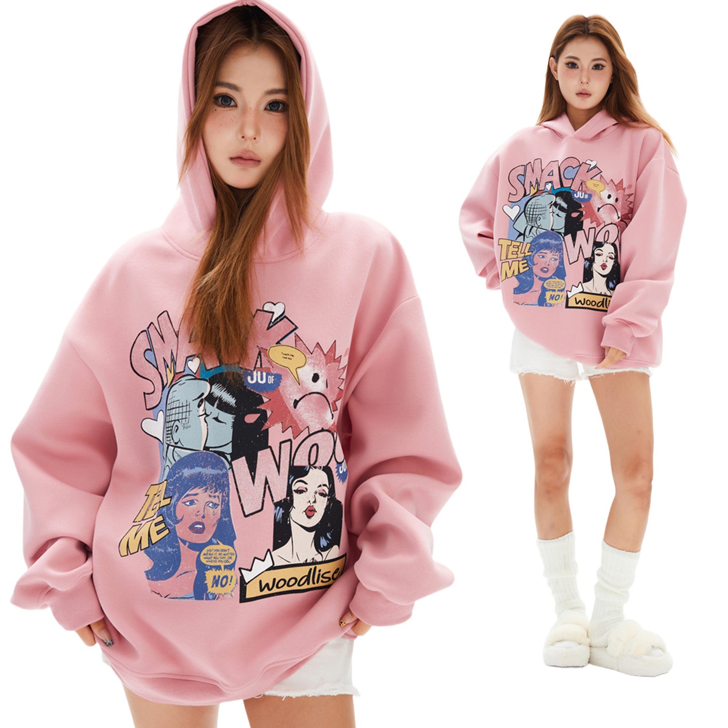 Women's Fashion Loose Cool Hooded Sweater