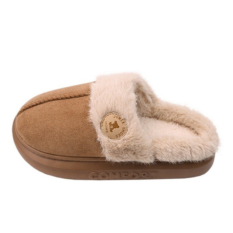 Winter Warm Home Slipper Indoor Thick-soled Fleece Shoes