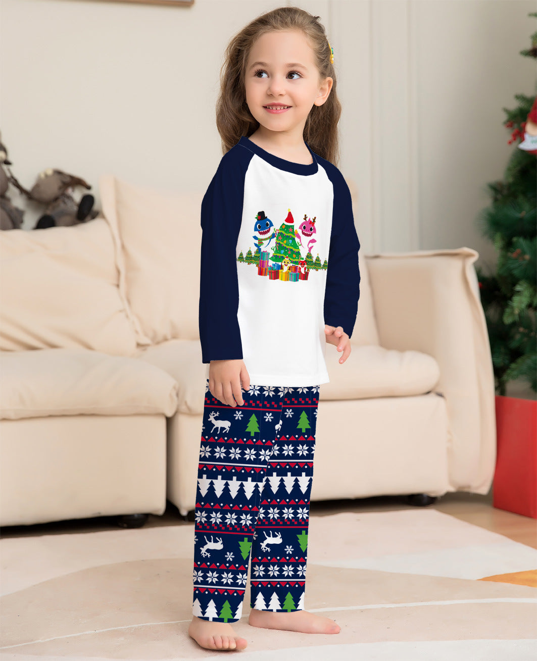 Family Matching Christmas Pajamas Set Xmas Long Sleeve