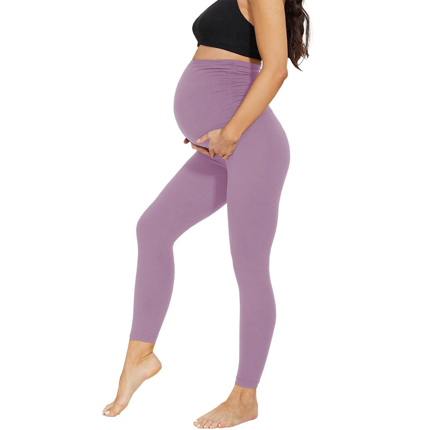 Pregnant Women's Cropped High Waist Fashion Casual Leggings