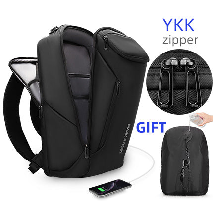 Anti-thief Fashion Men Backpack Multifunctional Waterproof Laptop Bag USB Charging Travel Bag