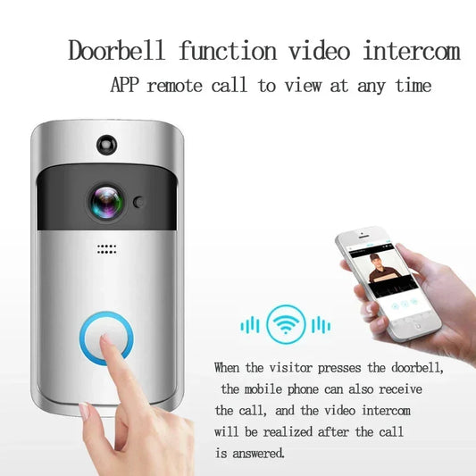 Smart WIFI Video Doorbell Camera Wireless Operated Motion Detector Audio & Speaker Night Vision Remote monitor for iOS&Android