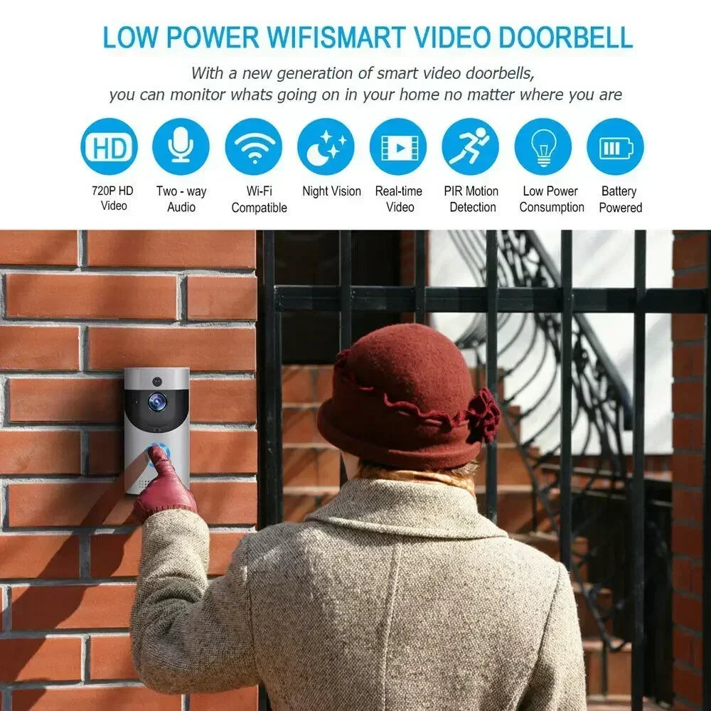 Smart WIFI Video Doorbell Camera Wireless Operated Motion Detector Audio & Speaker Night Vision Remote monitor for iOS&Android