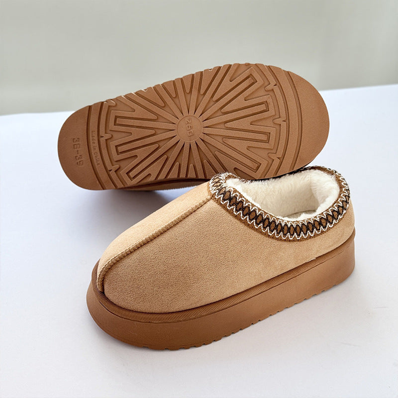 Cotton Shoes Lace Ethnic Style Fashion Cotton Slippers