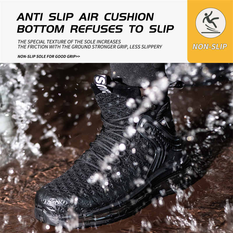 Mens Fashion Smash And Puncture Resistant Lightweight Air Cushion Shock Absorbing Shoes