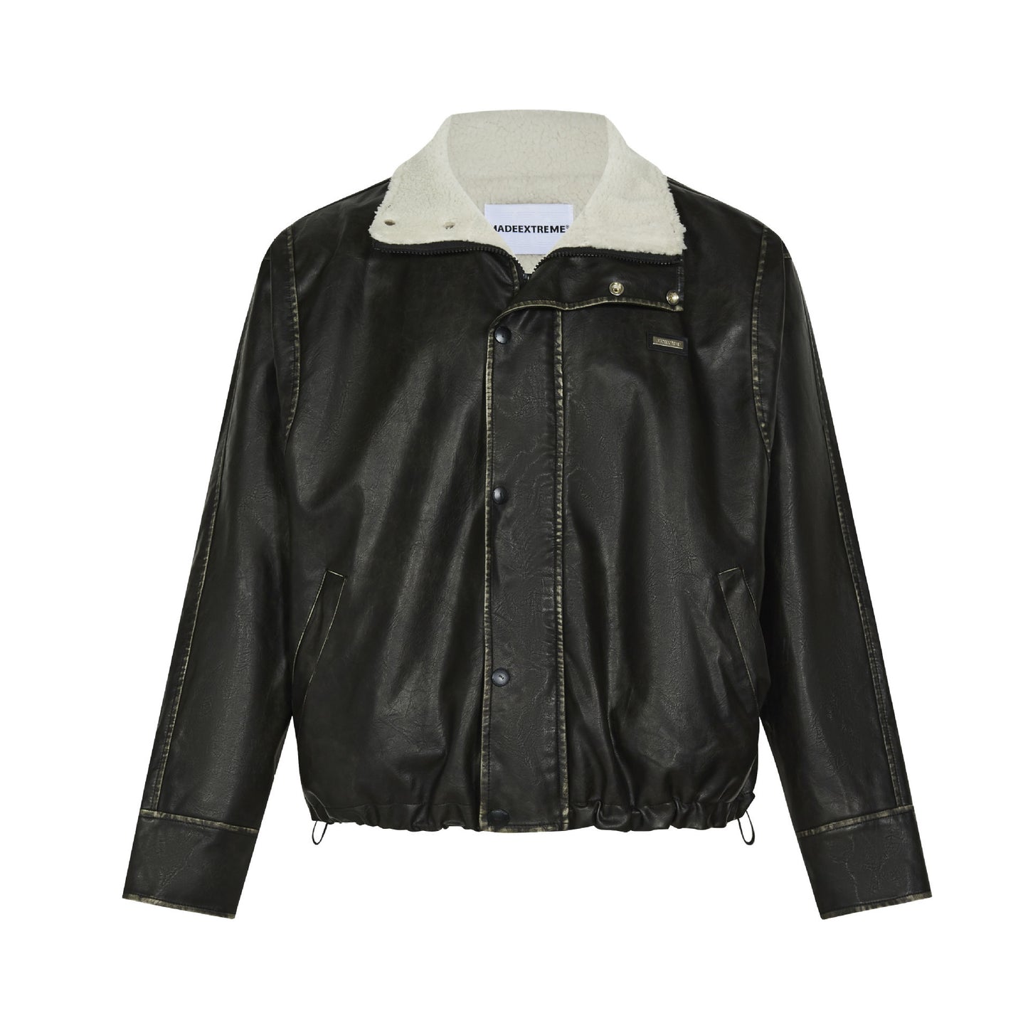 Winter Retro Men's Thickened Coat Leather Jacket