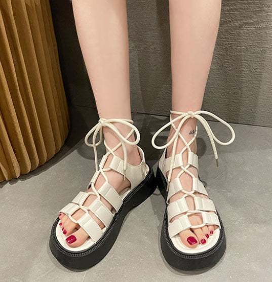 All Casual Sports Lace-ups Fashion Roman Beach Shoes - Women