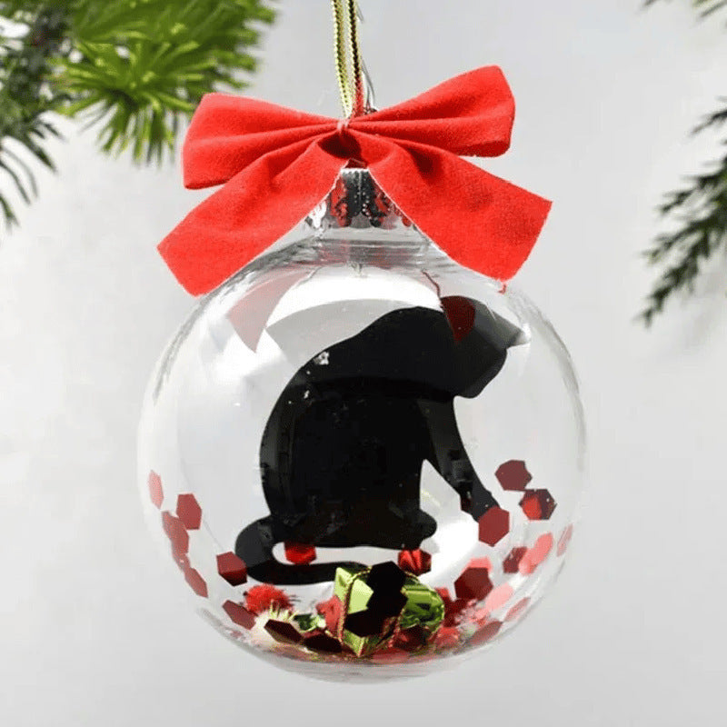 Christmas Tree Decoration Transparent Ball Hanging Decoration Scene Layout